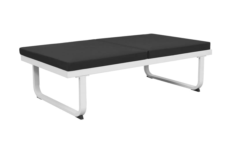 Loungegrupp Utomhus för trädgården 5 delar textilene aluminium svart - Svart - Utemöbler - Utegrupp - Loungegrupp