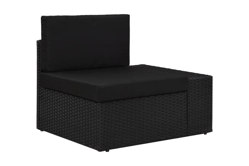 Loungegrupp Utomhus för trädgården 7 delar konstrotting svart - Svart - Utemöbler - Utegrupp - Loungegrupp