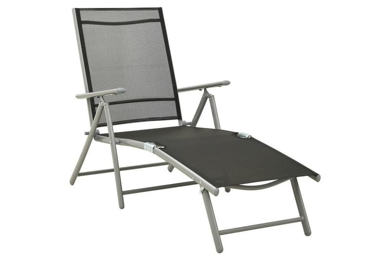 Loungegrupp Utomhus för trädgården 9 delar silver och svart - Svart - Utemöbler - Utegrupp - Loungegrupp