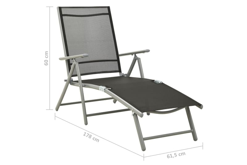 Loungegrupp Utomhus för trädgården 9 delar silver och svart - Svart - Utemöbler - Utegrupp - Loungegrupp