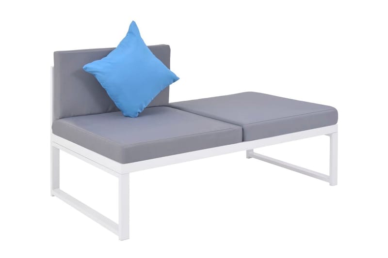 Loungegrupp Utomhus för trädgården med dynor 4 delar aluminium WPC - Flerfärgad - Utemöbler - Utegrupp - Loungegrupp