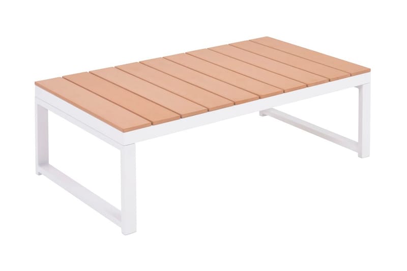 Loungegrupp Utomhus för trädgården med dynor 4 delar aluminium WPC - Flerfärgad - Utemöbler - Utegrupp - Loungegrupp