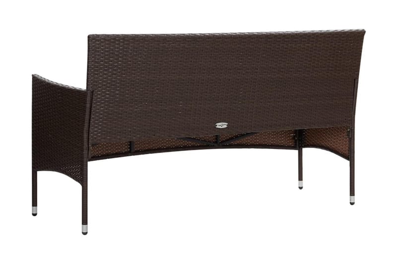Loungegrupp Utomhus för trädgården med dynor 4 delar konstrotting br - Brun - Utemöbler - Utegrupp - Loungegrupp