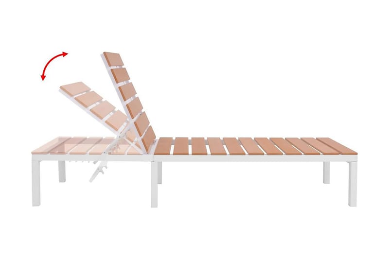 Loungegrupp Utomhus för trädgården med dynor 5 delar aluminium WPC - Flerfärgad - Utemöbler - Utegrupp - Loungegrupp