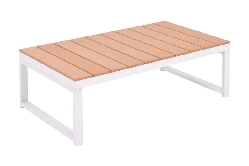 Loungegrupp Utomhus för trädgården med dynor 5 delar aluminium WPC - Flerfärgad - Utemöbler - Utegrupp - Loungegrupp