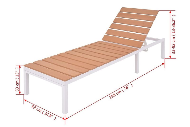 Loungegrupp Utomhus för trädgården med dynor 5 delar aluminium WPC - Flerfärgad - Utemöbler - Utegrupp - Loungegrupp