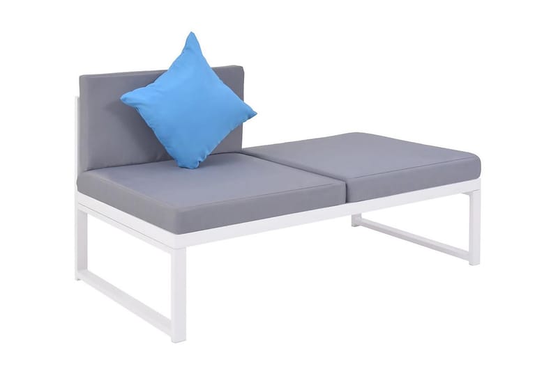 Loungegrupp Utomhus för trädgården med dynor 5 delar aluminium WPC - Flerfärgad - Utemöbler - Utegrupp - Loungegrupp