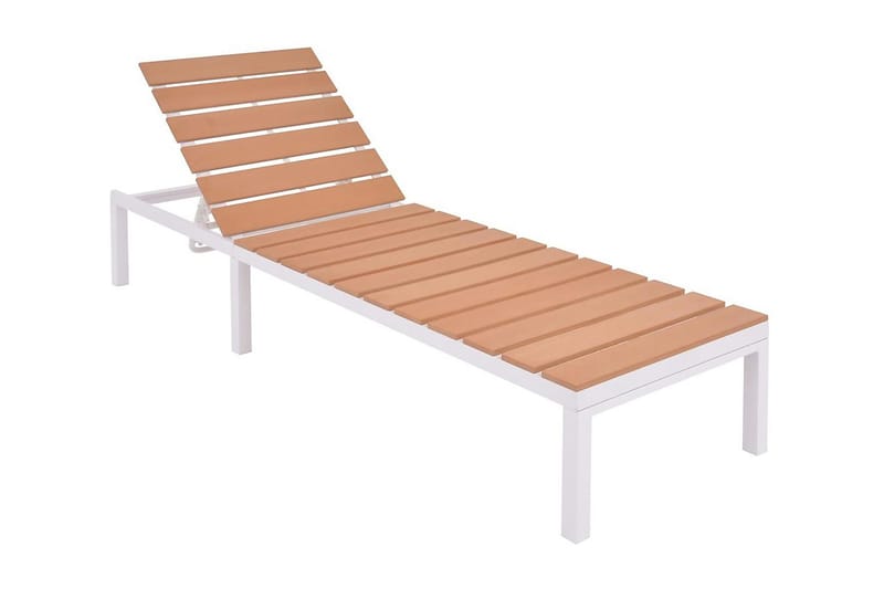 Loungegrupp Utomhus för trädgården med dynor 5 delar aluminium WPC - Flerfärgad - Utemöbler - Utegrupp - Loungegrupp