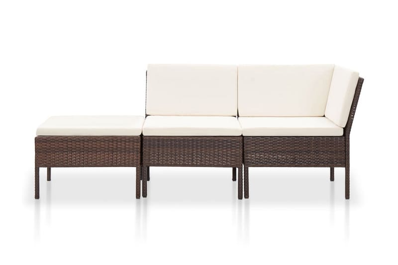 Loungegrupp Utomhus för trädgården med dynor 8 delar konstrotting br - Brun - Utemöbler - Utegrupp - Loungegrupp