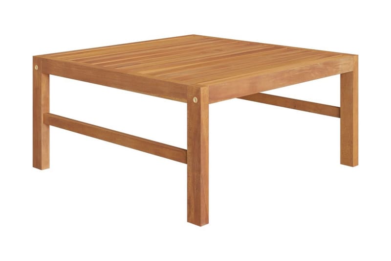 Loungegrupp Utomhus för trädgården med gräddvita dynor 2 delar teak - Kräm - Utemöbler - Utegrupp - Loungegrupp