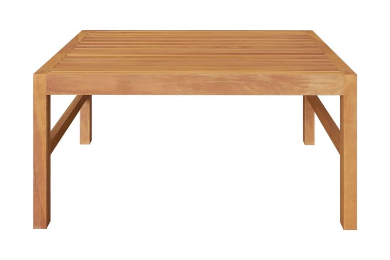 Loungegrupp Utomhus för trädgården med gräddvita dynor 2 delar teak - Kräm - Utemöbler - Utegrupp - Loungegrupp