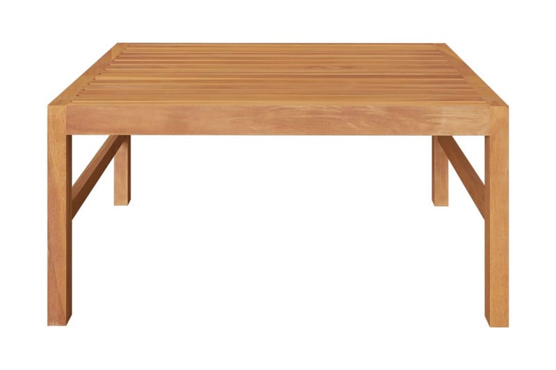 Loungegrupp Utomhus för trädgården med gräddvita dynor 3 delar teak - Kräm - Utemöbler - Utegrupp - Loungegrupp