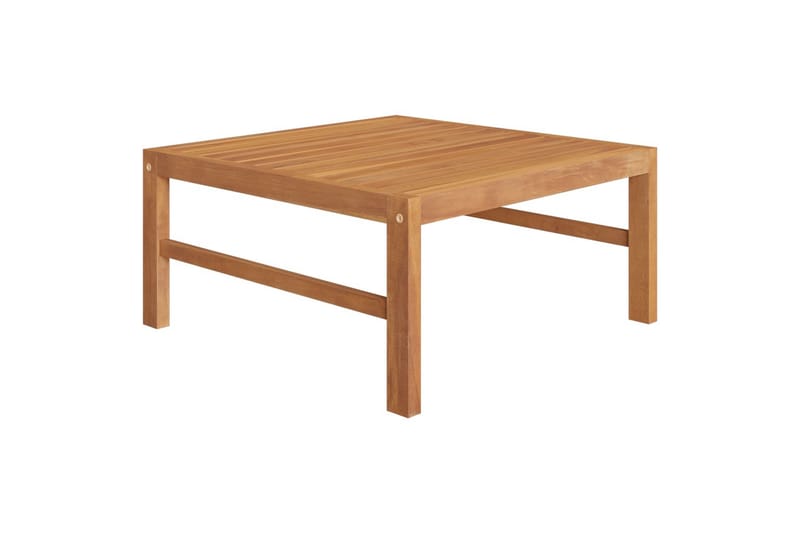 Loungegrupp Utomhus för trädgården med gräddvita dynor 3 delar teak - Kräm - Utemöbler - Utegrupp - Loungegrupp
