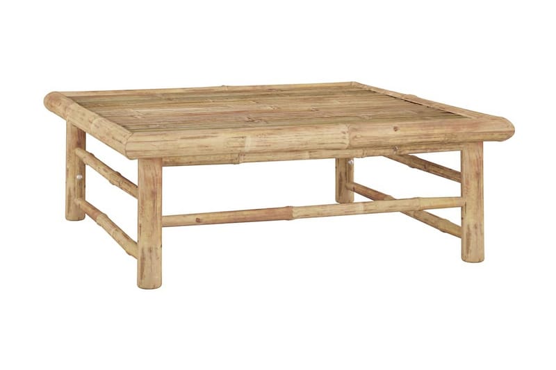 Loungegrupp Utomhus för trädgården med gräddvita dynor 6 delar bambu - Vit - Utemöbler - Utegrupp - Loungegrupp