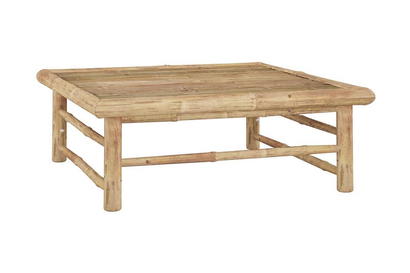 Loungegrupp Utomhus för trädgården med gräddvita dynor 7 delar bambu - Vit - Utemöbler - Utegrupp - Loungegrupp