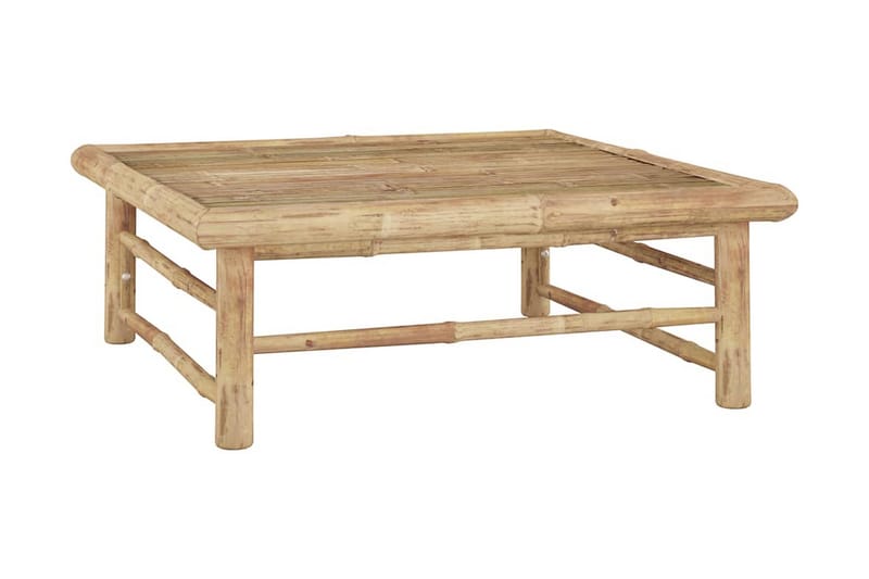 Loungegrupp Utomhus för trädgården med gräddvita dynor 8 delar bambu - Vit - Utemöbler - Utegrupp - Loungegrupp