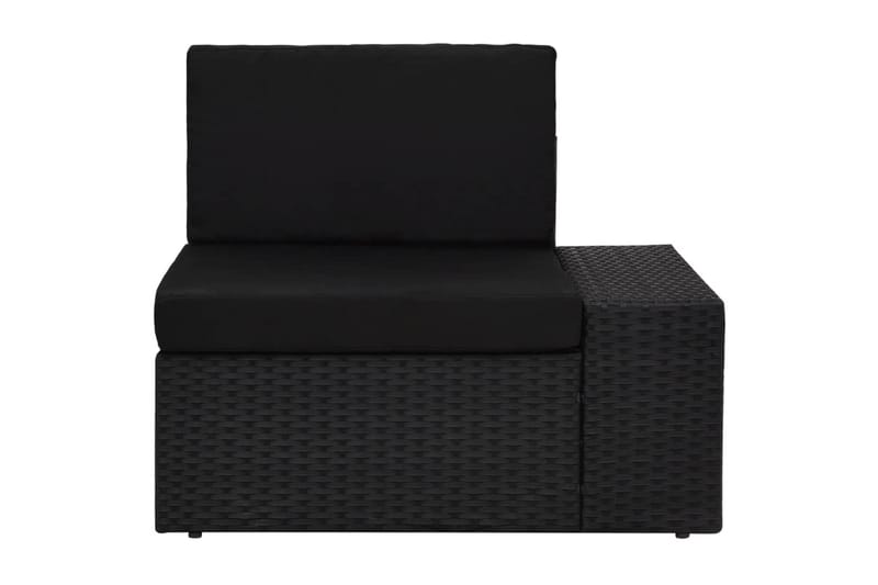 Loungegrupp Utomhus med dynor 6 delar konstrotting svart - Svart - Utemöbler - Utegrupp - Loungegrupp