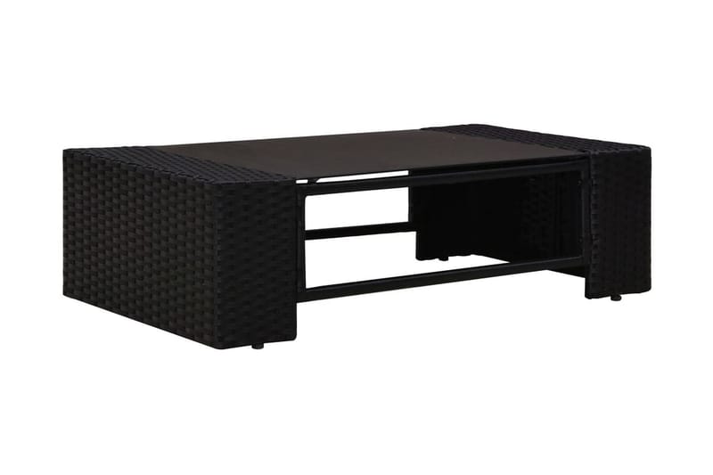 Loungegrupp Utomhus med dynor 8 delar konstrotting svart - Svart - Utemöbler - Utegrupp - Loungegrupp