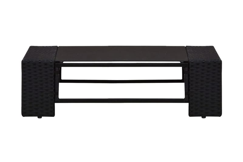 Loungegrupp Utomhus med dynor 8 delar konstrotting svart - Svart - Utemöbler - Utegrupp - Loungegrupp