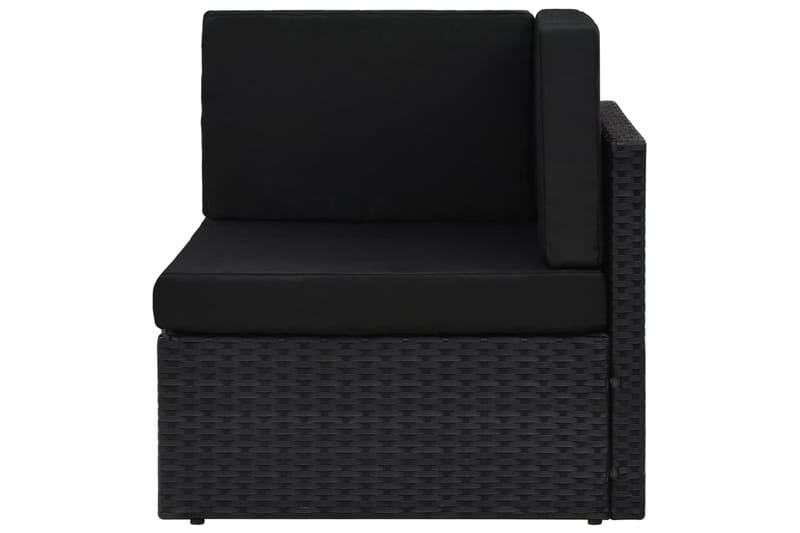 Loungegrupp Utomhus med dynor 8 delar konstrotting svart - Svart - Utemöbler - Utegrupp - Loungegrupp