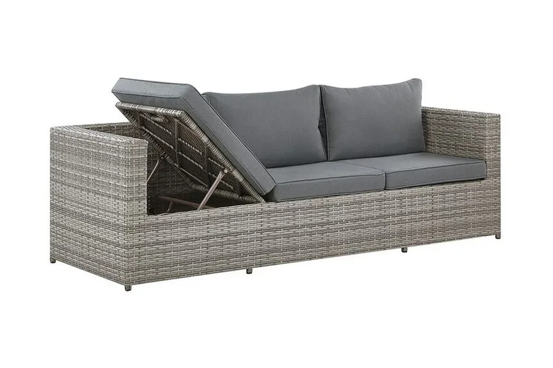 Loungegrupp Utomhus rottig grå SABBIA - Grå - Utemöbler - Utegrupp - Loungegrupp