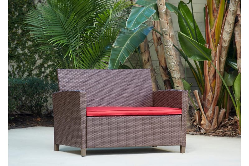 Malmo Loungegrupp Utomhus Konstrotting Brun - Dorel Home - Utemöbler - Utegrupp - Loungegrupp