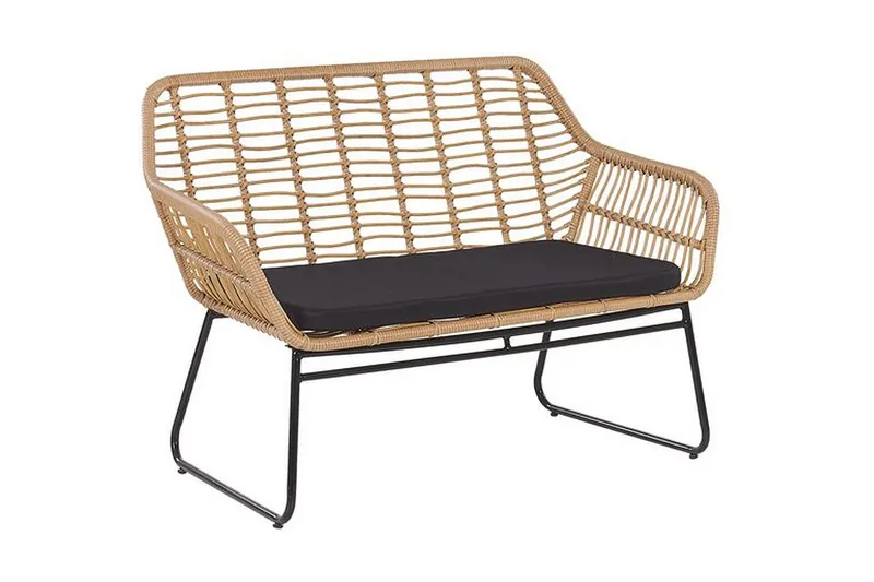 Malvedo Soffgrupp Utomhus - Natur/Svart - Utemöbler - Utegrupp - Loungegrupp