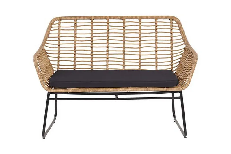 Malvedo Soffgrupp Utomhus - Natur/Svart - Utemöbler - Utegrupp - Loungegrupp