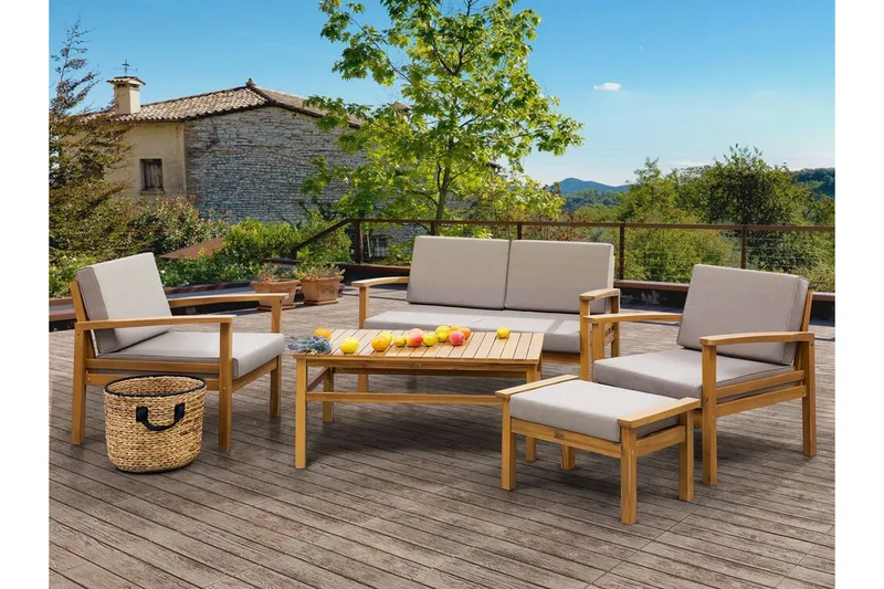 Manila Loungegrupp Utomhus - Akacia - Utemöbler - Utegrupp - Loungegrupp