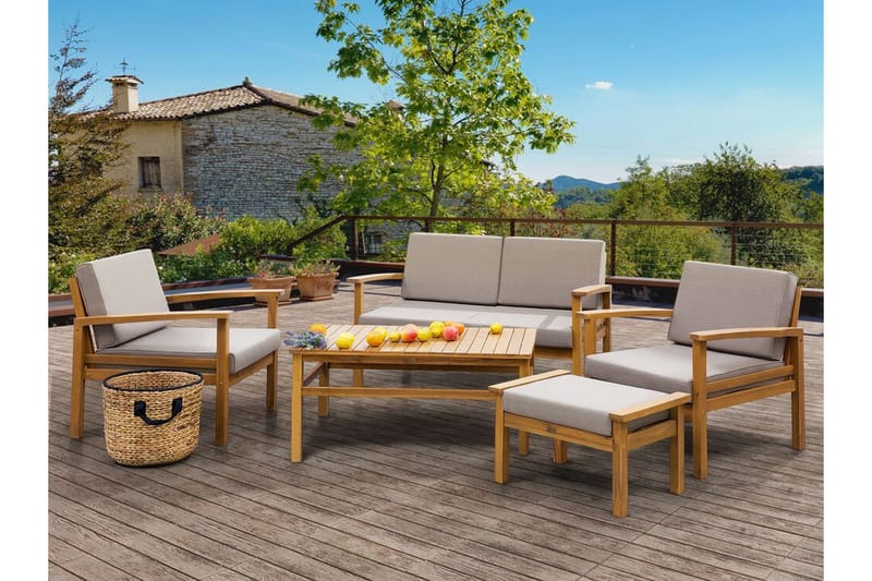 Manila Loungegrupp Utomhus - Akacia - Utemöbler - Utegrupp - Loungegrupp