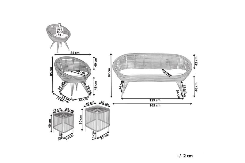 Loungegrupp Maratea/Cesenatico 3-Sits - 3-Sits - Utemöbler - Utegrupp - Loungegrupp