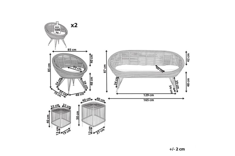 Loungegrupp Maratea/Cesenatico 4-Sits - 4-Sits - Utemöbler - Utegrupp - Loungegrupp