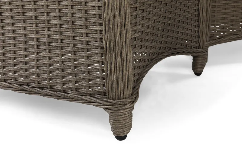 Marcus Soffgrupp 2-sits Ink. Fåtöljer - Brun / Gråa dynor - Utemöbler - Utegrupp - Loungegrupp