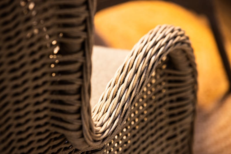 Marcus Soffgrupp 2-sits Ink. Fåtöljer - Brun / Gråa dynor - Utemöbler - Utegrupp - Loungegrupp