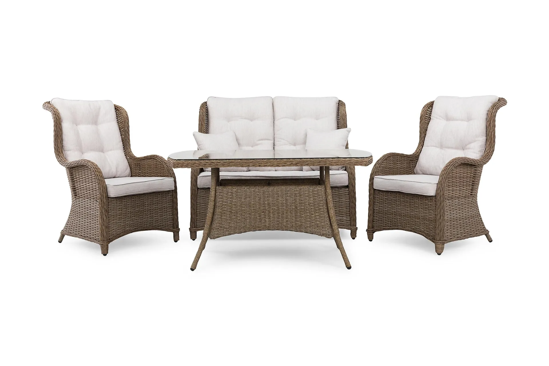 marcus soffgrupp utomhus 2-sits ink. utefåtöljer - natur