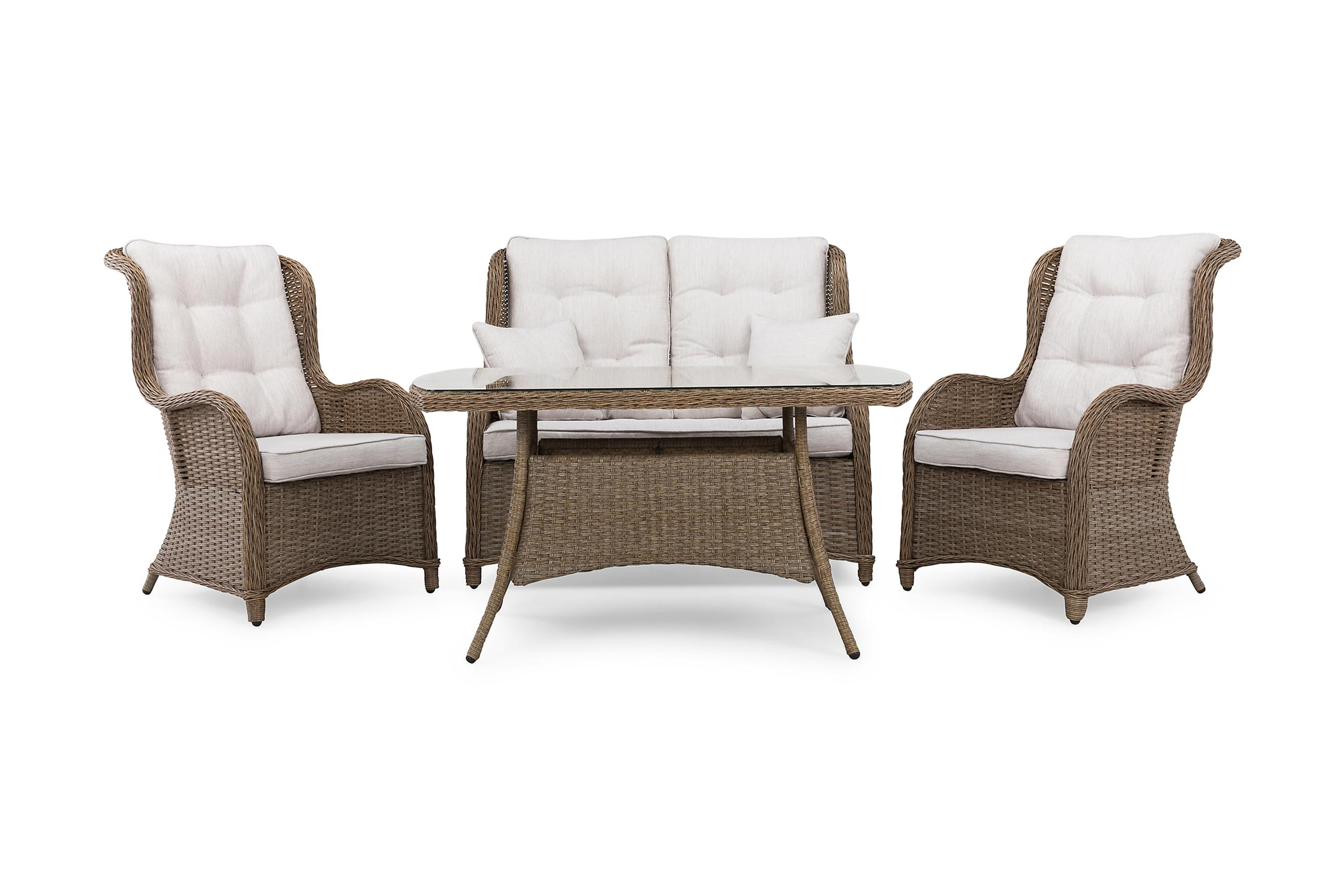 marcus soffgrupp utomhus 2-sits ink. utefåtöljer - natur