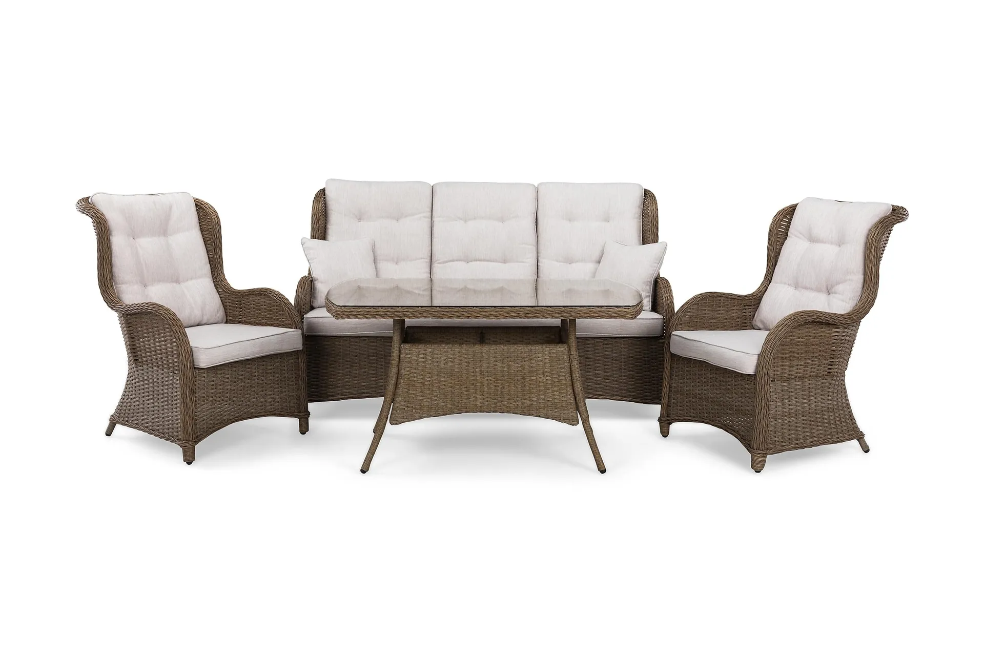 marcus soffgrupp utomhus 3-sits ink. utefåtöljer - natur