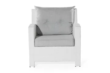 Marino Loungegrupp Utomhus 146 cm - Vit - Utemöbler - Utegrupp - Loungegrupp
