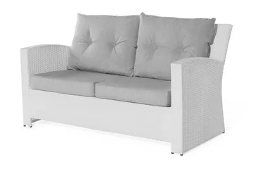 Marino Loungegrupp Utomhus 146 cm - Vit - Utemöbler - Utegrupp - Loungegrupp