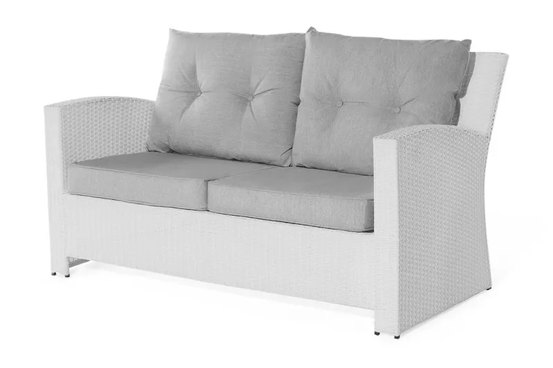 Marino Loungegrupp Utomhus 146 cm - Vit - Utemöbler - Utegrupp - Loungegrupp
