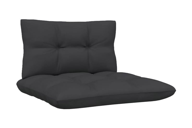 Loungegrupp Utomhus med antracit dynor 13 delar massiv furu - Vit/svart - Utemöbler - Utegrupp - Loungegrupp
