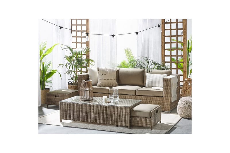 Loungegrupp med bord Belluno - Utemöbler - Utegrupp - Loungegrupp