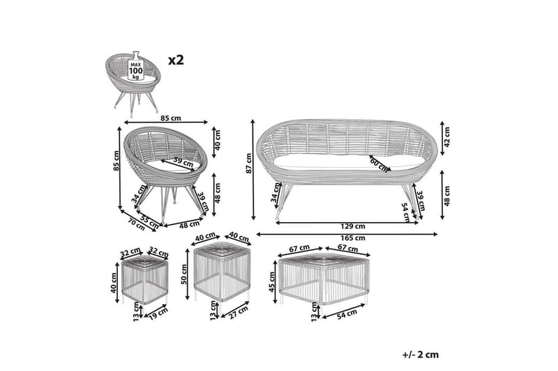 Loungegrupp med bord Maratea/Cesenatico 4-Sits - 4-Sits - Utemöbler - Utegrupp - Loungegrupp