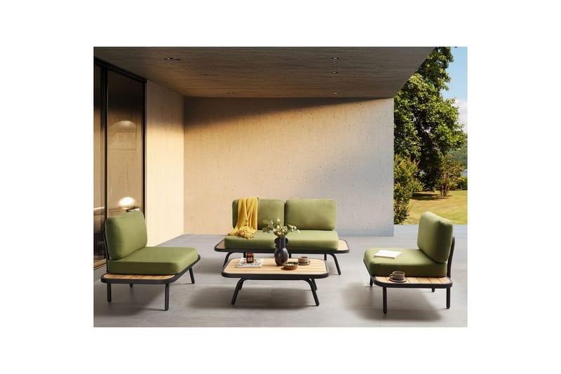 Loungegrupp med bord Minozzo - Utemöbler - Utegrupp - Loungegrupp