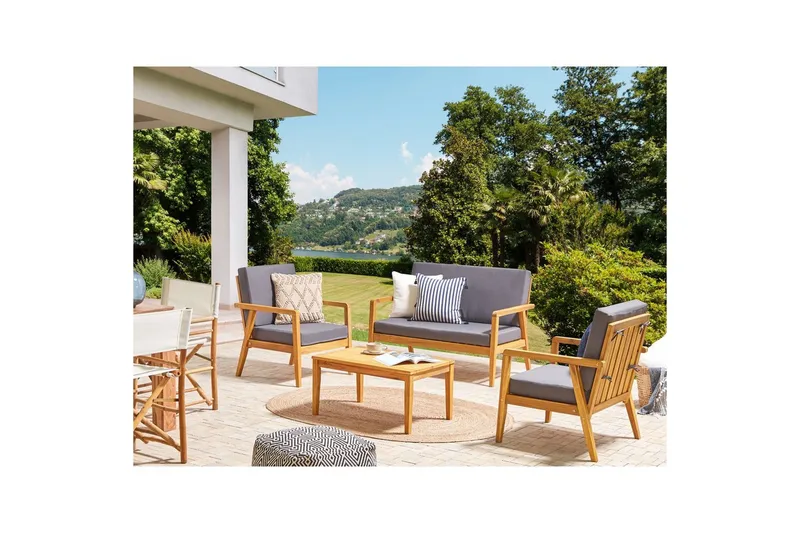 Loungegrupp med bord Pallano - Utemöbler - Utegrupp - Loungegrupp