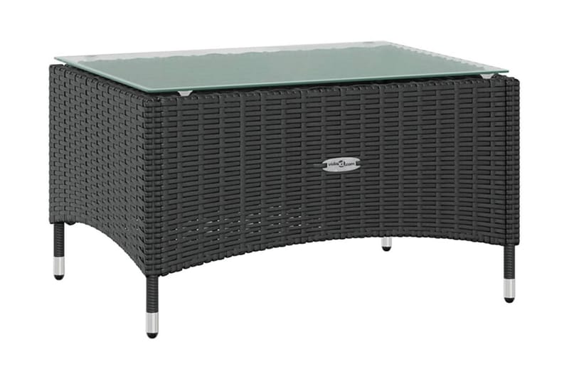 Loungegrupp Utomhus med dynor 8 delar konstrotting svart - Svart/vit - Utemöbler - Utegrupp - Loungegrupp