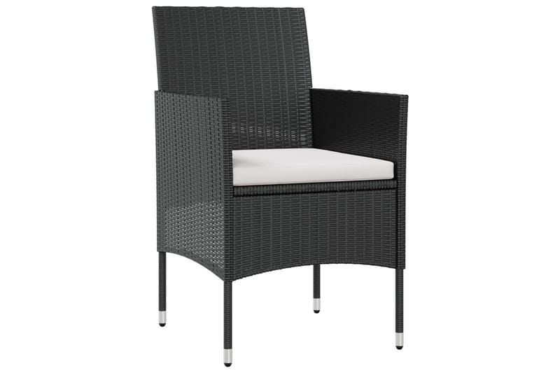 Loungegrupp Utomhus med dynor 8 delar konstrotting svart - Svart/vit - Utemöbler - Utegrupp - Loungegrupp