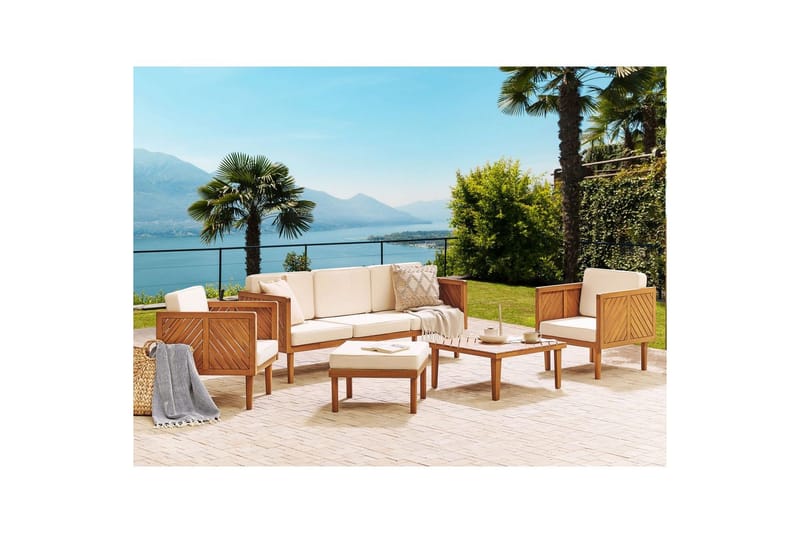 Loungegrupp med fotpall Baratti - Utemöbler - Utegrupp - Loungegrupp