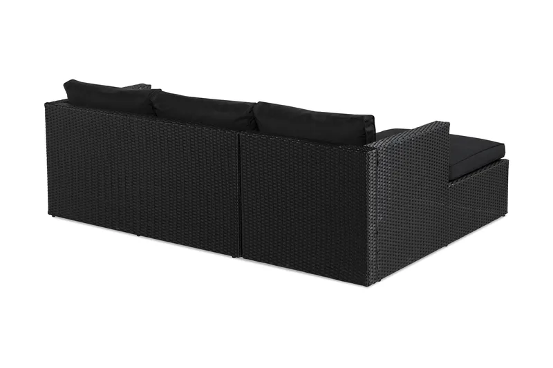 Mendoza Soffgrupp 4-sits Svart - Svart / Svarta dynor - Utemöbler - Utegrupp - Loungegrupp