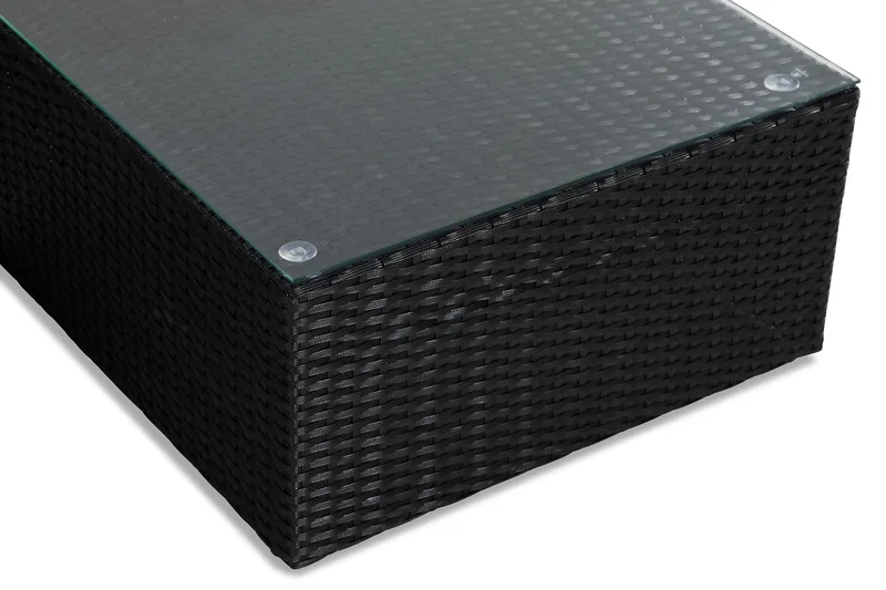 Mendoza Soffgrupp 4-sits Svart - Svart / Svarta dynor - Utemöbler - Utegrupp - Loungegrupp